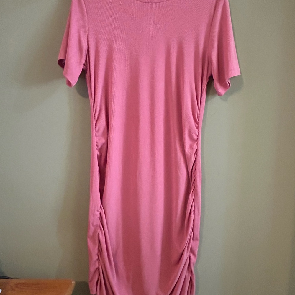 Pink Ruched Dress